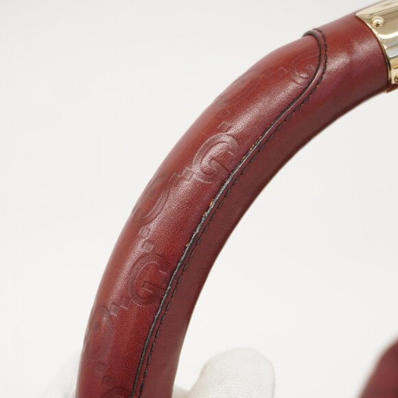 GUCCI Red Leather Horsebit Bag - Picture 9 of 13